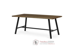 HT-T1818 WAL, jídelní stůl 180x90cm, černá / ořech
