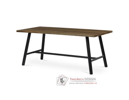 HT-T1818 WAL, jídelní stůl 180x90cm, černá / ořech
