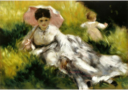 VR14-36 Pierre-Auguste Renoir - Žena se slunečníkem a dítě