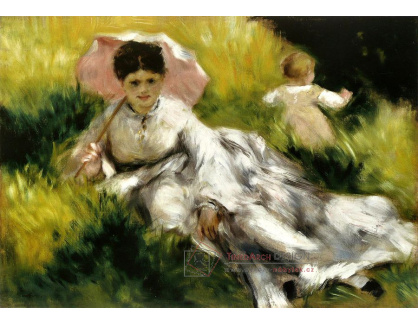 VR14-36 Pierre-Auguste Renoir - Žena se slunečníkem a dítě