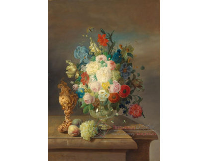 XV-434 Eduard Wuger - Zátiší s květinami a ovocem