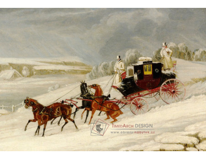 KO IV-30 James Pollard - Královská pošta na cestě Londýn-Glasgow ve sněhové bouři