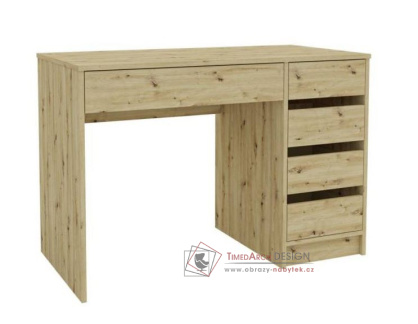 SAXMAN 110, pracovní stůl s 5-ti zásuvkami - pravý, dub artisan
