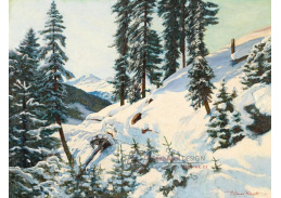 A-5122 Hans Klatt - Zimní krajina u Davosu