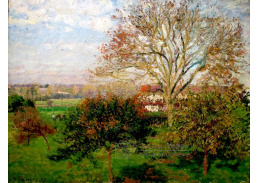 VCP-407 Camille Pissarro - Velký ořešák v podzimní ráno v Eragny