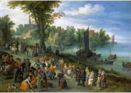 BRG-226 Jan Brueghel - Lidé tančí na břehu řeky