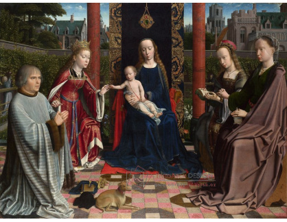 VSO 356 Gerard David - Madonna a dítě se svatými a dárci