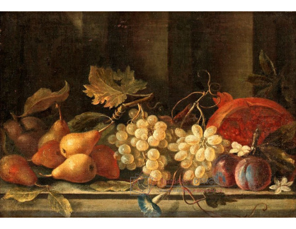 KO I-337 Giuseppe Lavagna - Zátiší s hrozny, švestkami a granátovými jablky
