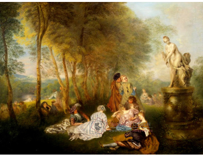 KO III-36 Antoine Watteau - Slavnost u sochy Venuše