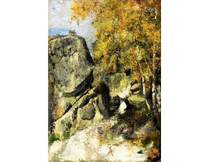 KO V-118 Paul Cézanne - Skály v lese ve Fontainebleau