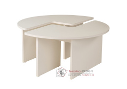 MOIRA, konferenční stolek pr. 90cm, béžová