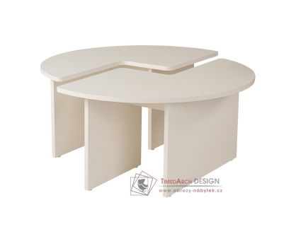 MOIRA, konferenční stolek pr. 90cm, béžová