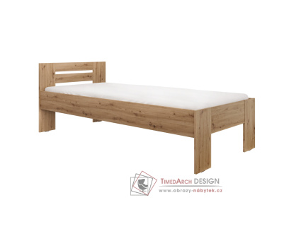 BASIS, postel 90x200cm, dub artisan