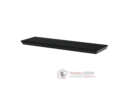 P-025 BK, nástěnná polička 80cm, černá