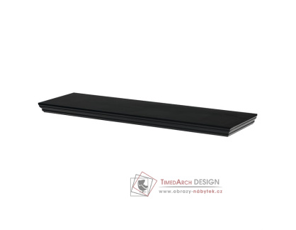 P-025 BK, nástěnná polička 80cm, černá