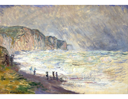 VCM 156 Claude Monet - Bouřlivé moře moři v Pourville