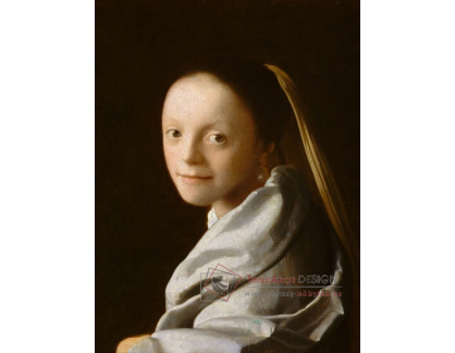 PORT-341 Johannes Vermeer - Portrét mladé ženy