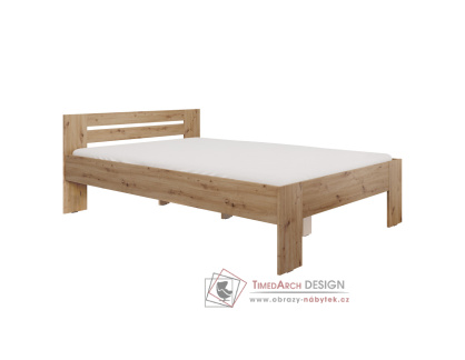 BASIS, postel 140x200cm, dub artisan