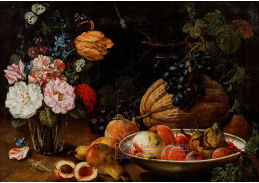 A-1350 Johann Amandus Winck - Ovocné zátiší s květinami a hmyzem