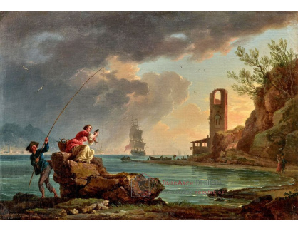 A-1991 Claude Joseph Vernet - Rybář na břehu středomořské pobřežní krajiny