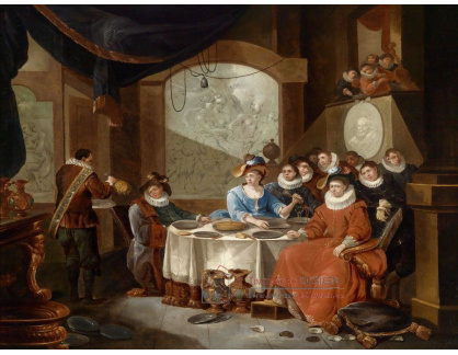 SO XII-140 Frans Verbeeck - Společnost při slavnostním jídle