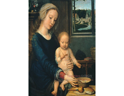 SO XVII-260 Gerard David - Madonna a dítě s polévkou
