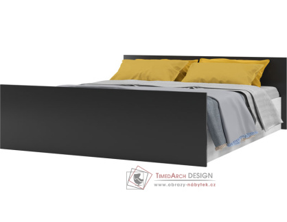 ESSEX, postel 160x200cm, light artwood / antracit