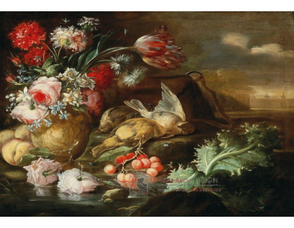 DDSO-4490 Baldassare de Caro - Zátiší s ovocem a květinami