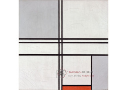 A-3320 Piet Mondrian - Kompozice šedá a červená