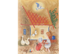 Josef Čapek - Dvoreček, 60x40