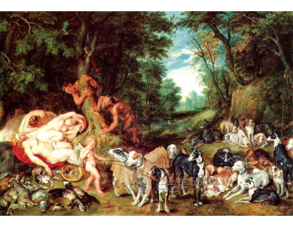 VRU141 Peter Paul Rubens - Nymfy, satyrové a psi