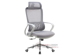 FOSTER 1, kancelářské křeslo, síťovina + látka šedá