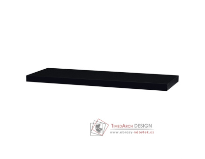 P-013 BK, nástěnná polička 90cm, černý lesk