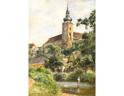 D-10114 Samuel Brünner - Pohled na zámek v Hranicích na Moravě