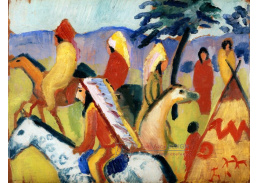 A-6057 August Macke - Indiáni na koních poblíž stanu