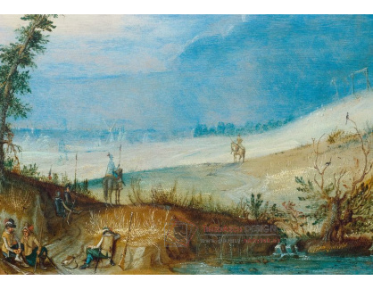 D-6647 Christoffel van de Berghe - Krajina s odpočívajícími lovci