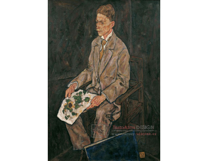 D-7810 Egon Schiele - Portrét Franze Martina Haberditzla