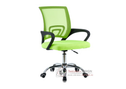 DEX 4 NEW, kancelářská židle, látka + síťovina černá zelená