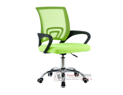 DEX 4 NEW, kancelářská židle, látka + síťovina černá zelená