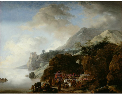 A-1825 Philips Wouwerman - Cestovatelé čekající na přívoz