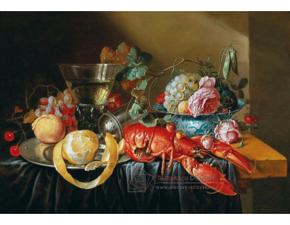 DDSO-4627 Cornelis Mahu - Zátiší s krabem a ovocem