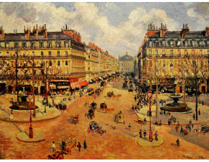 VCP-316 Camille Pissarro - Avenue de Opera v ranním slunci