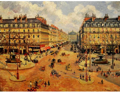 VCP-316 Camille Pissarro - Avenue de Opera v ranním slunci