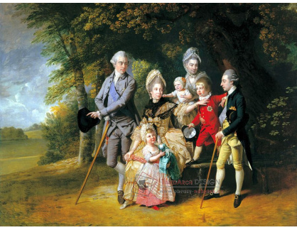 VN-65 Johann Zoffany - Královna Charlotte se svými dětmi a bratry