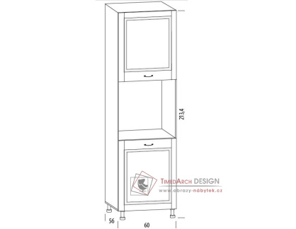 CHARLOTTA, kuchyňská skříň 2-dveřová 60Н B cabinet B, výběr provedení