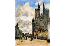 VF89 Eugene Boudin - Náměstí u kostela svatého Vulfrana v Abbeville