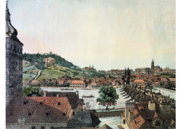 SO V-221 Ludvík Arnošt Buquoy - Pohled na Pražský hrad, Petřín, Karlův most, památnou lípu