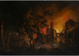 A-7501 Johann Georg Trautmann - Noční požár