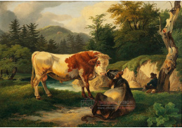 DDSO-1604 Friedrich Gauermann - Horské pastviny v blízkosti Miesenbachu