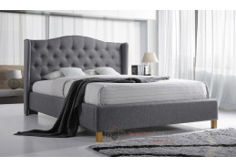 ASPEN, čalouněná postel 140x200cm, látka šedá